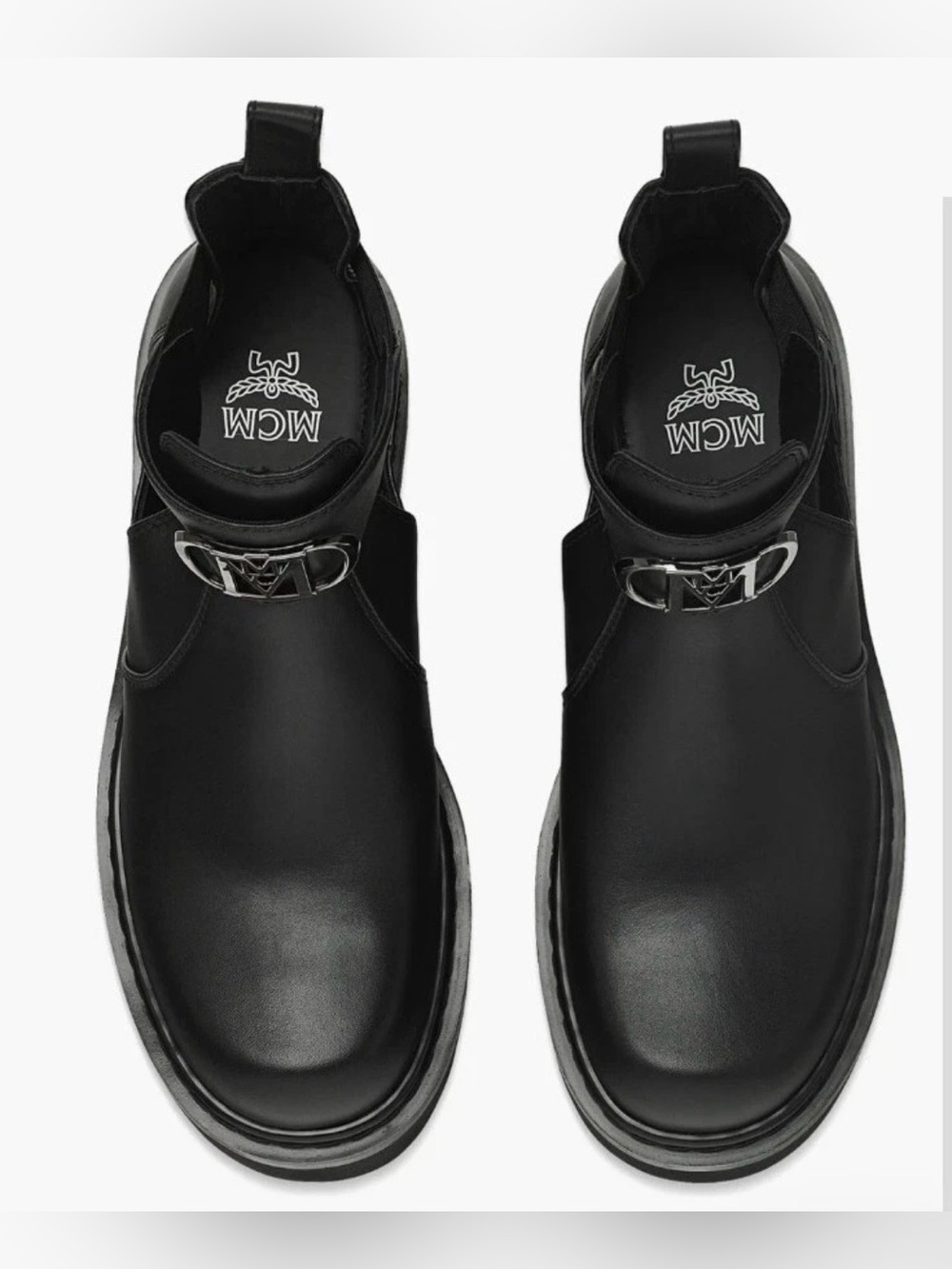 MCM Travia Black Italy Leather Cutout Ankle Boot Women's EU38/US 7.5-8 MSRP $830 - Picture 4 of 13